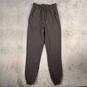 Lululemon Jogger Pants Womens 2 Charcoal High Rise On The Fly Cuffed Sweatpants